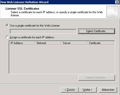 Certificate Selection