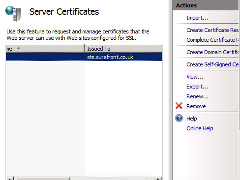 Server Certificates