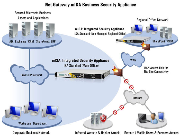 Net-Gateway mISA Business Security Appliance, Microsoft ISA Server